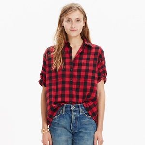 Madewell Courier Buffalo Check Button Up Shirt